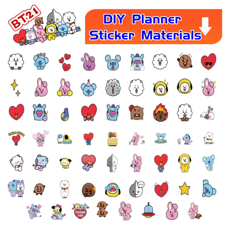 Memo Pad Sticky - BT21 koya RJ tata Shooky Mang
