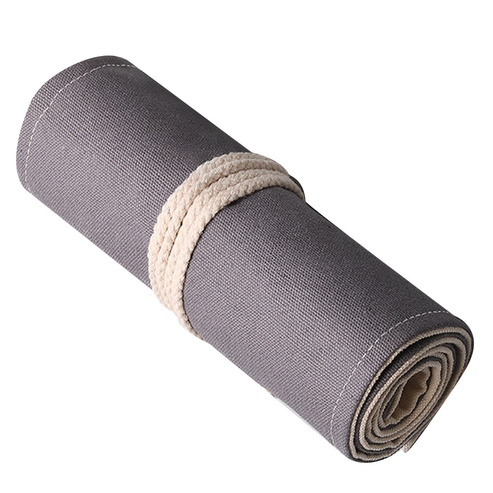Pen Pouch Roll - 1Pcs Canvas Pencil Roller Large Capacity