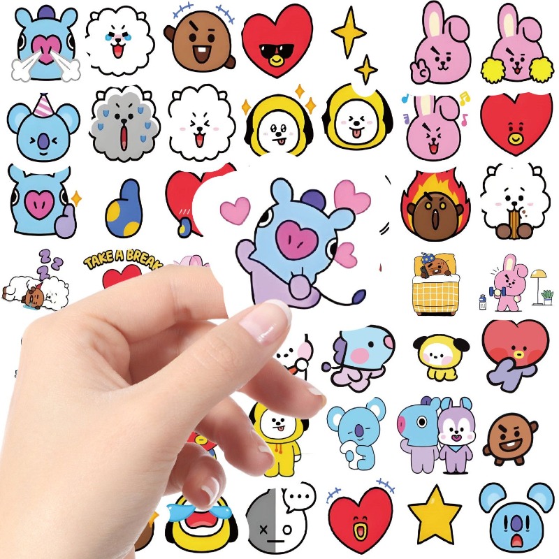BT21 koya RJ tata Shooky Mang  - đánh giá và giá Memo Pad Sticky