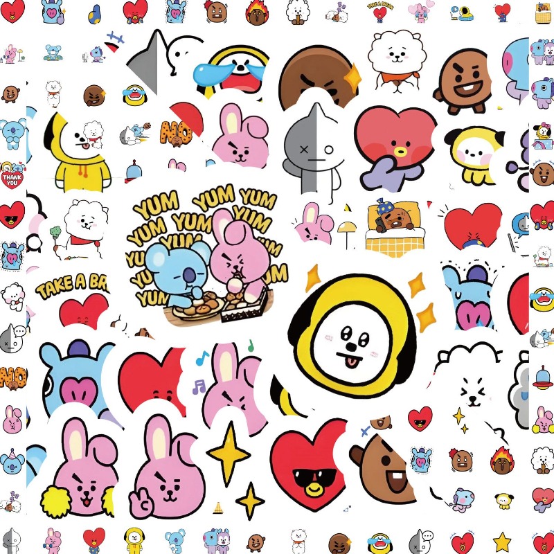 BT21 koya RJ tata Shooky Mang  - đánh giá và giá Memo Pad Sticky