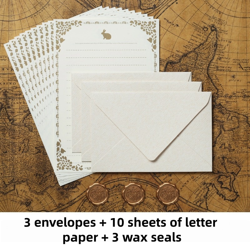16PCS Vintage Linen Envelopes  - đánh giá và giá Wax Seal Stamp Kit