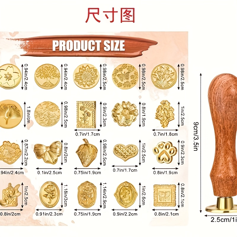 21pc Wax Stamp Set with Variou - đánh giá và giá Wax Seal Stamp Kit