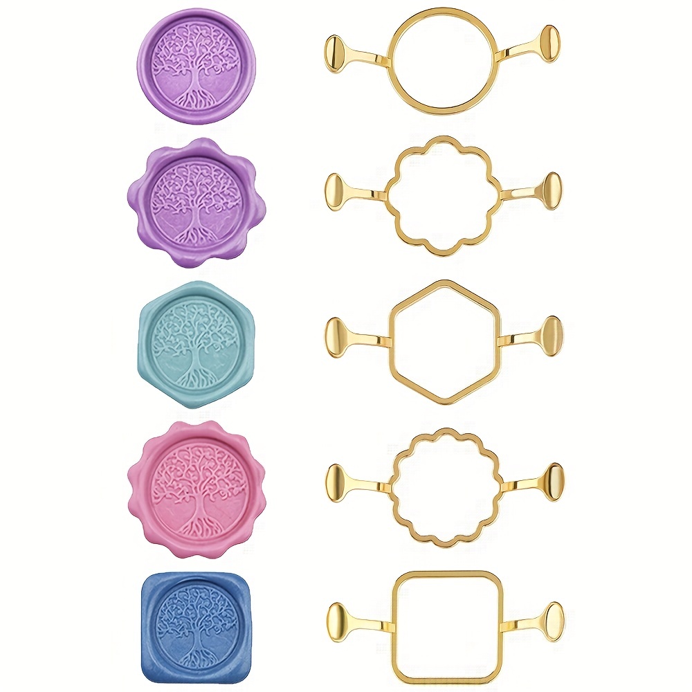 5-Pack Hexagon Square Metal Wa - đánh giá và giá Wax Seal Stamp Kit