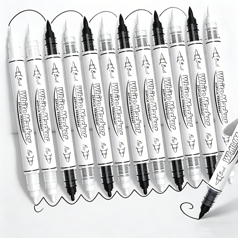Black/White Large Capacity Dua - đánh giá và giá Whiteboard Marker Set